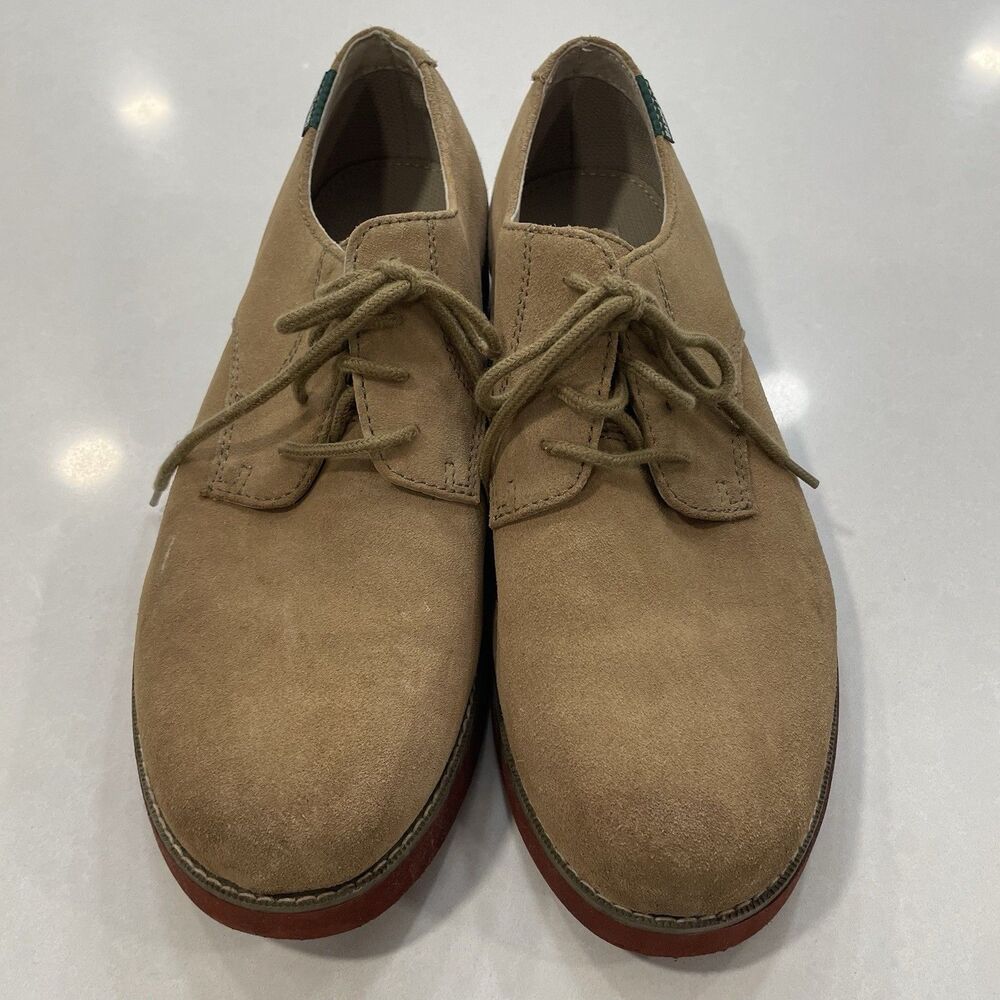 Eastland Buck Mens 10.5D Suede Casual Oxford Dress Shoes Brown Comfort Lace Up